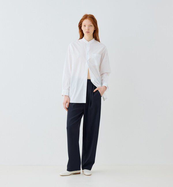 GALERIE VIE「コットンブロード スタンドカラーシャツ」|シャツ・ブラウス|