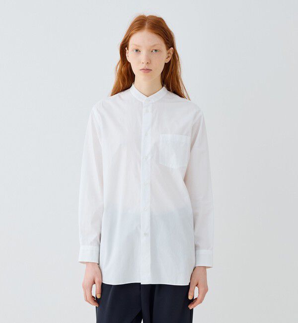 GALERIE VIE「コットンブロード スタンドカラーシャツ」|シャツ・ブラウス|
