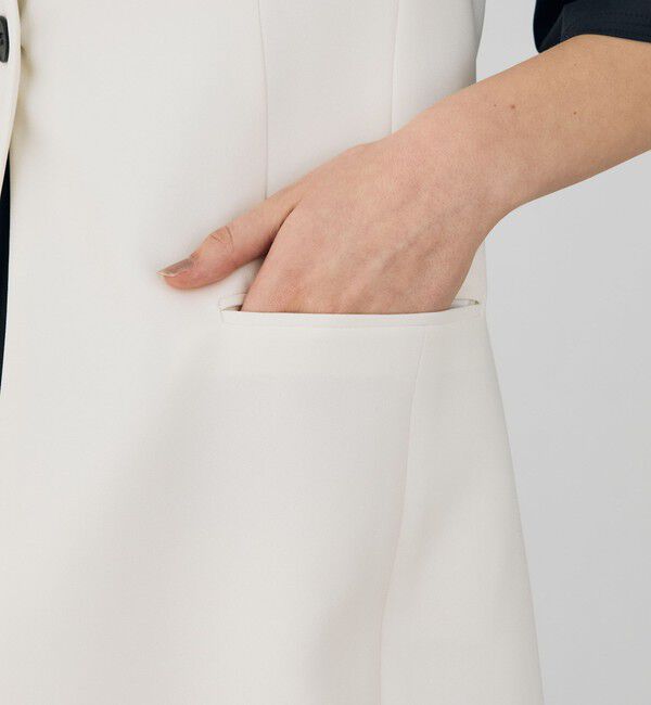 DES PRES「ライトダブルクロス ノーカラージレ」|ベスト・ジレ|