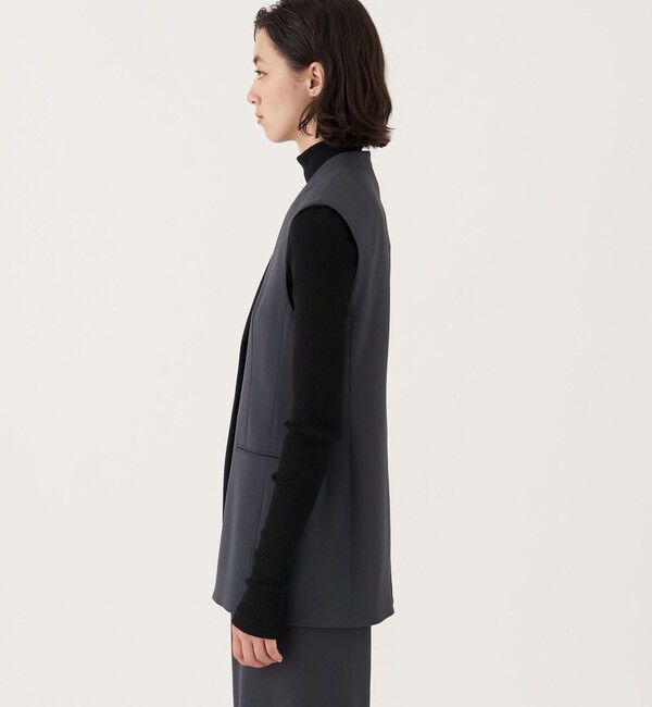 DES PRES「ライトダブルクロス ノーカラージレ」|ベスト・ジレ|