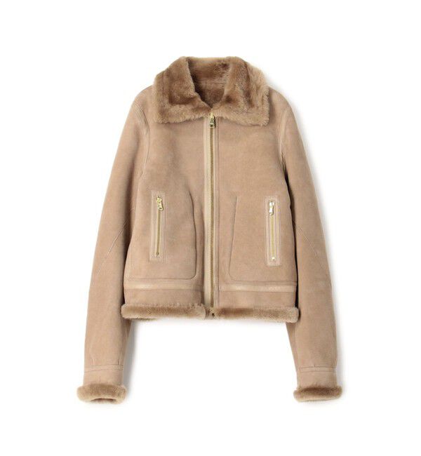 BACCA「ラムレザー ムートンジャケット」|その他|43 ベージュ