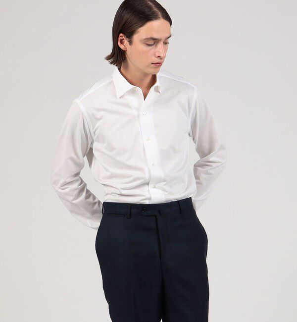 TOMORROWLAND MENS「コットンポリエステル ループボタンダウンドレスシャツ」|シャツ・ブラウス|