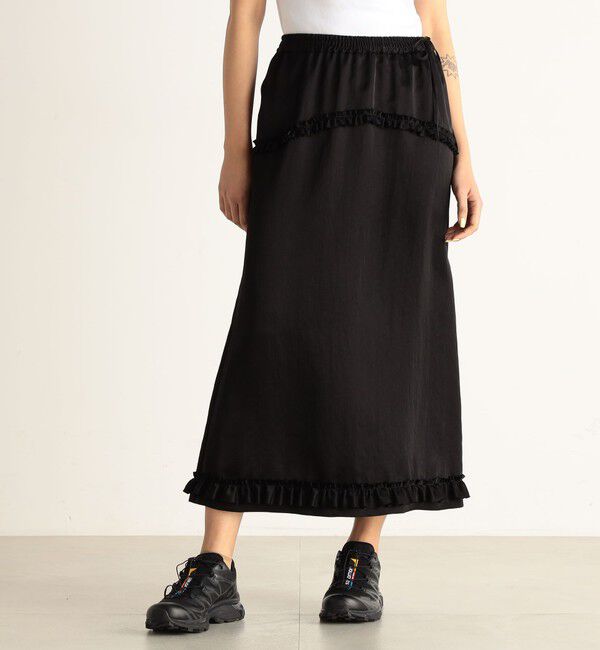 Edition「サテンヨウリュウ ギャザーフリルスカート」|スカート|