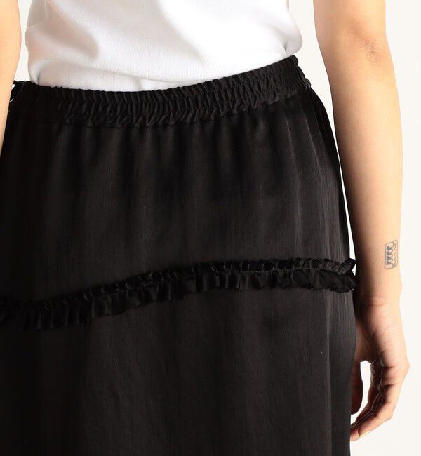 Edition「サテンヨウリュウ ギャザーフリルスカート」|スカート|