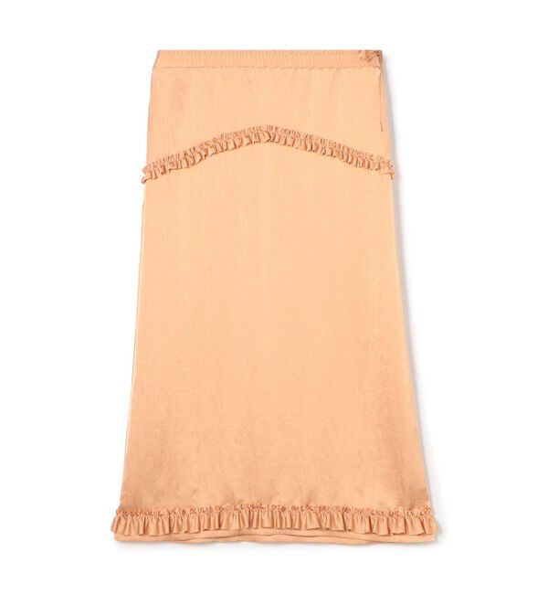 Edition「サテンヨウリュウ ギャザーフリルスカート」|スカート|33 ピンク