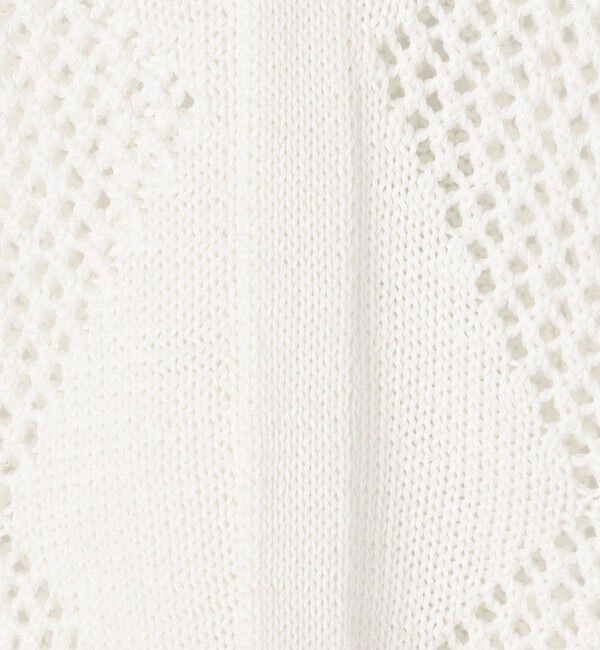 MACPHEE「アーガイルメッシュ Vネックカーディガン」|カーディガン|