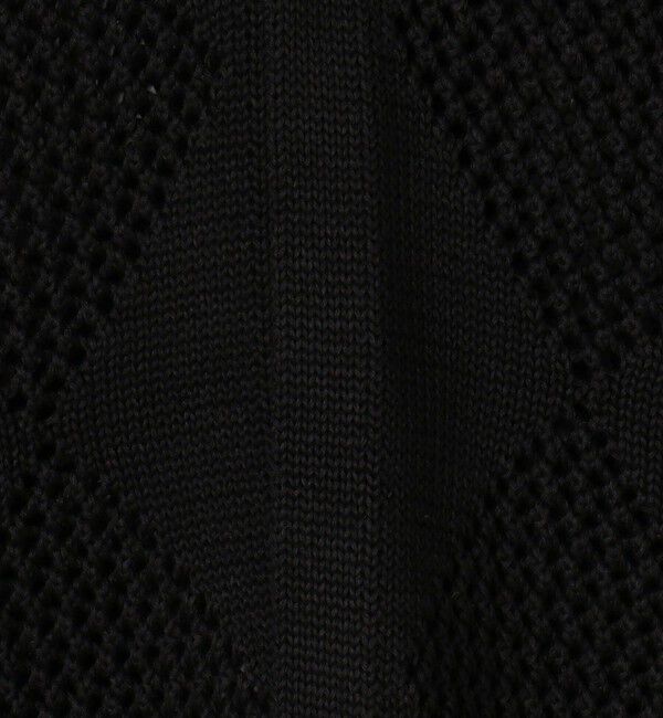 MACPHEE「アーガイルメッシュ Vネックカーディガン」|カーディガン|