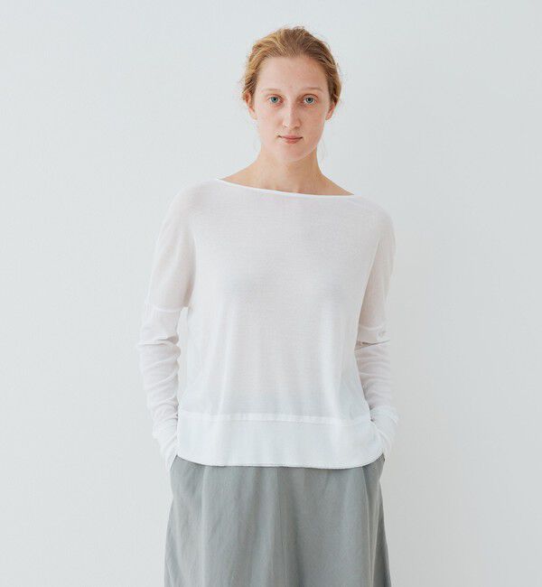 GALERIE VIE「ガーゼフライスジャージー ボートネックプルオーバー」|Tシャツ・カットソー|