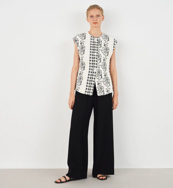 DES PRES「レーヨンキュプラコードチェック ドローストリングイージーパンツ」|その他|