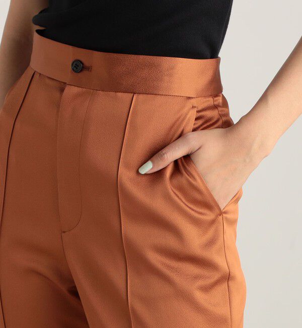 Edition「エンボスサテン ストレートスラックス」|スラックス|