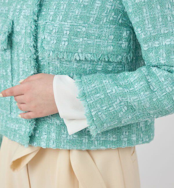 Ballsey「Jade vine クルーネックジャケット」|ノーカラージャケット|