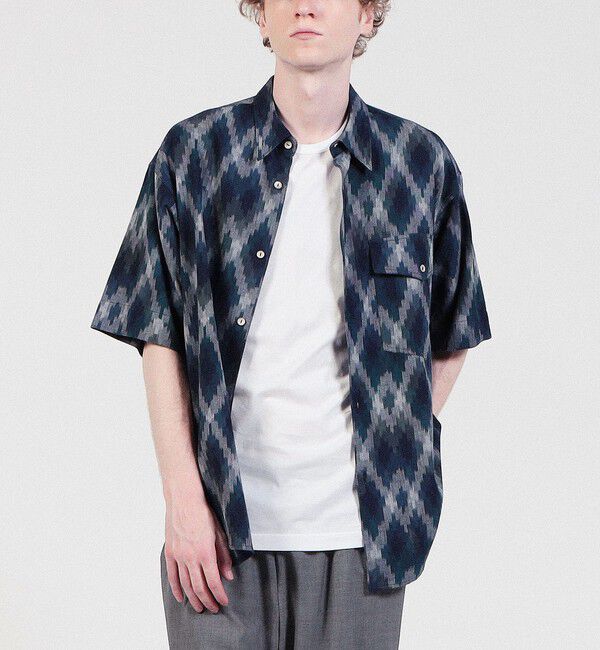 TOMORROWLAND MENS「コットン ダイヤモンドジャガード レギュラーカラーシャツ」|シャツ・ブラウス|