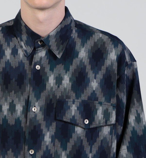 TOMORROWLAND MENS「コットン ダイヤモンドジャガード レギュラーカラーシャツ」|シャツ・ブラウス|