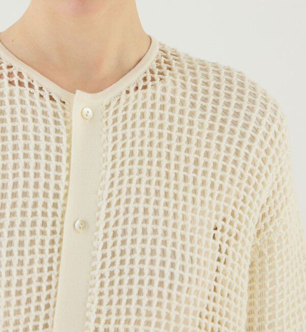 GALERIE VIE「ウールコットンメッシュ ロングカーディガン」|カーディガン|