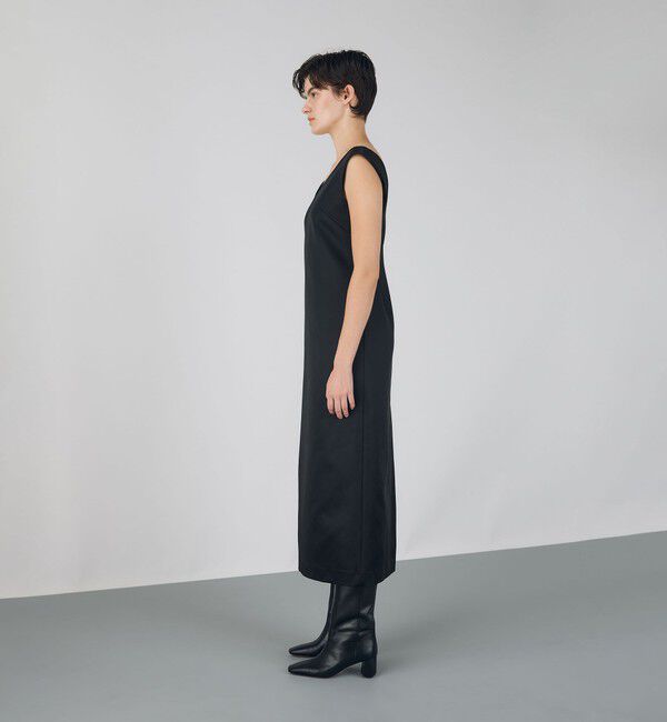 DES PRES「ナイロンハイカウントダブルクロス Vネックワンピース」|ワンピース|