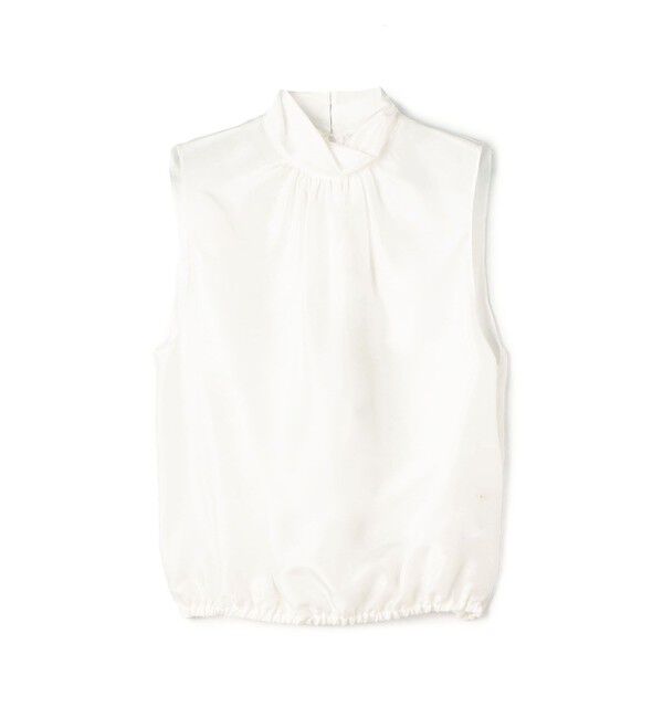 DES PRES「シルクハブタエ ホイップネックブラウス」|シャツ・ブラウス|11 ホワイト