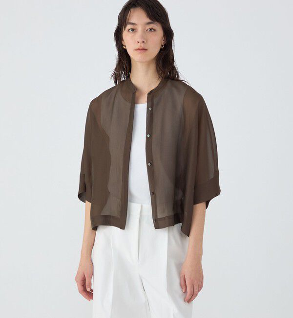 TOMORROWLAND collection「シアーオーガンジー シースルーブラウス」|シャツ・ブラウス|