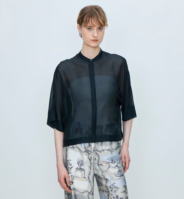 TOMORROWLAND collection「シアーオーガンジー シースルーブラウス」|シャツ・ブラウス|