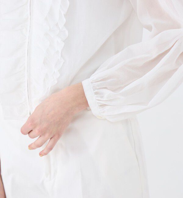 TOMORROWLAND collection「ルコットンオーガンジー ジップアップブラウス」|シャツ・ブラウス|