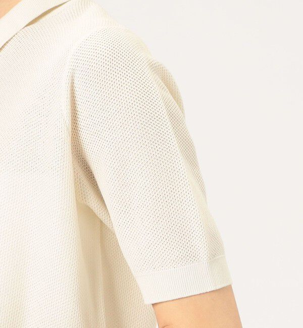 Ballsey「パールメッシュコンビ ポロカラープルオーバー」|ニット・セーター|