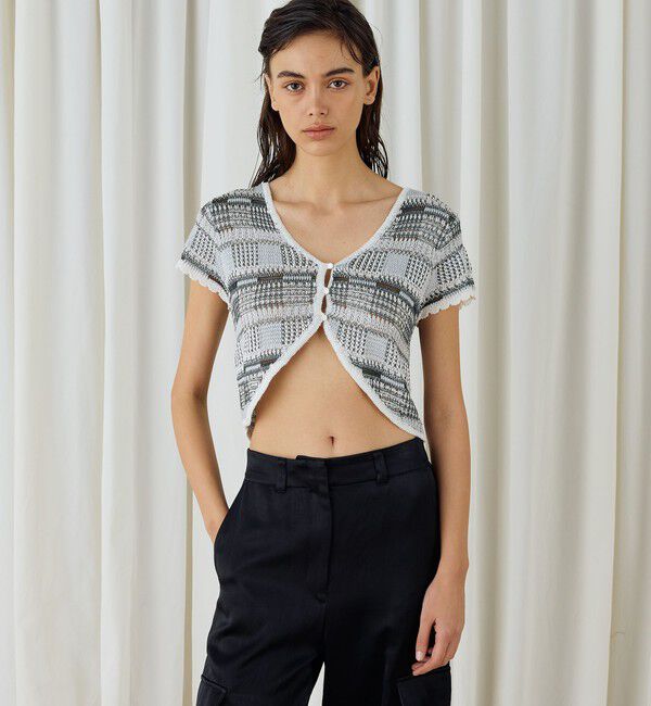 DES PRES「レーヨンタックステッチ ショートボレロ」|カーディガン|