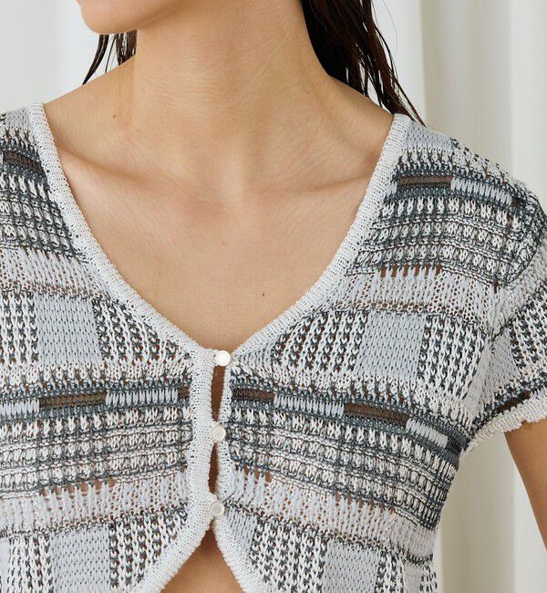 DES PRES「レーヨンタックステッチ ショートボレロ」|カーディガン|