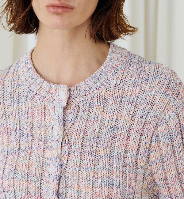 DES PRES「ラミーミックスツイストコットン ハーフスリーブカーディガン」|カーディガン|