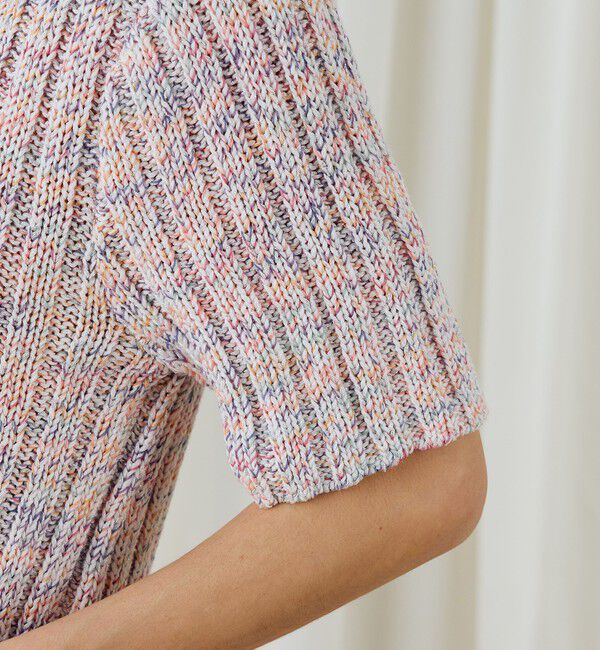 DES PRES「ラミーミックスツイストコットン ハーフスリーブカーディガン」|カーディガン|