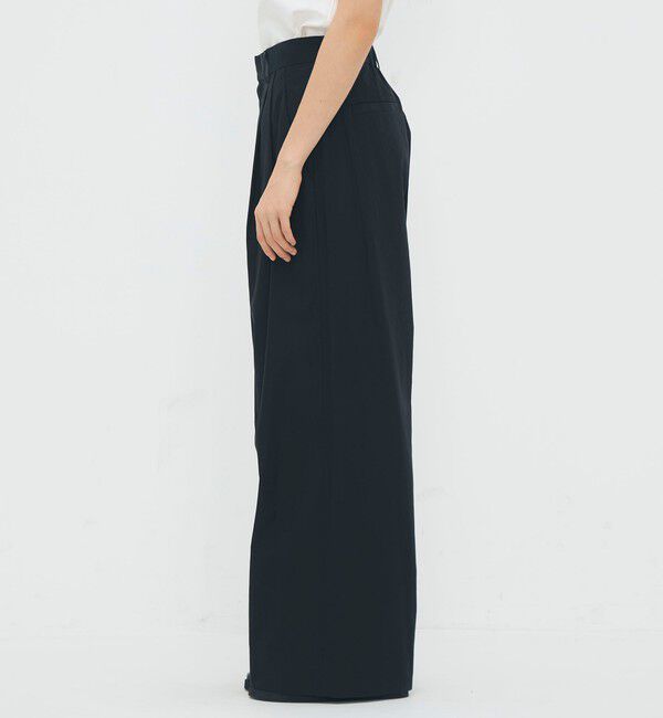 CABaN「シャトルポプリン 2タックワイドパンツ」|チノ|