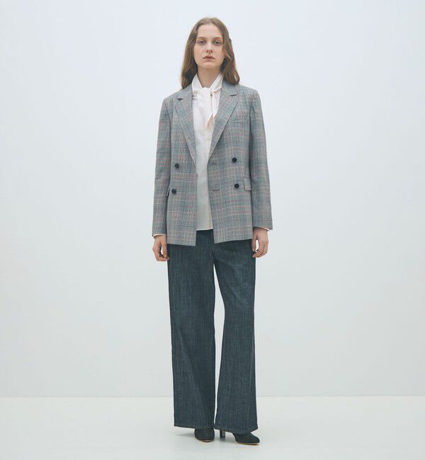 MACPHEE「ライトウールチェック ダブルブレストジャケット」|テーラードジャケット|