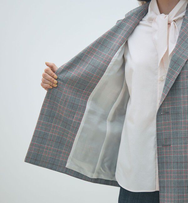 MACPHEE「ライトウールチェック ダブルブレストジャケット」|テーラードジャケット|