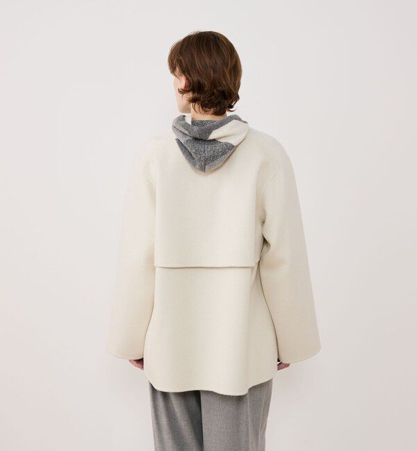 GALERIE VIE「ダブルフェイス カラーレストレンチコート」|ノーカラーコート|
