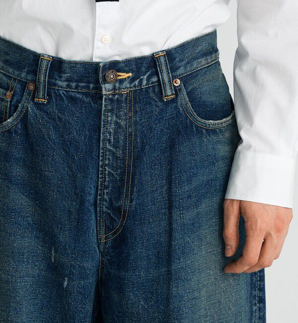 Edition「ブルーデニム バギーパンツ」|デニム|
