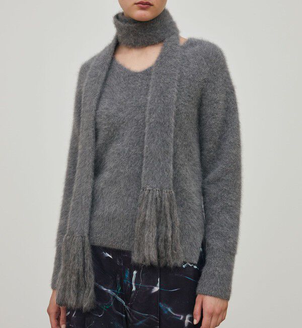 DES PRES「フォックスカシミヤ フリンジストール」|ストール|