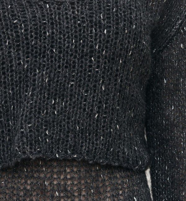 DES PRES「アルパカラメ ショートVネックプルオーバー」|ニット・セーター|