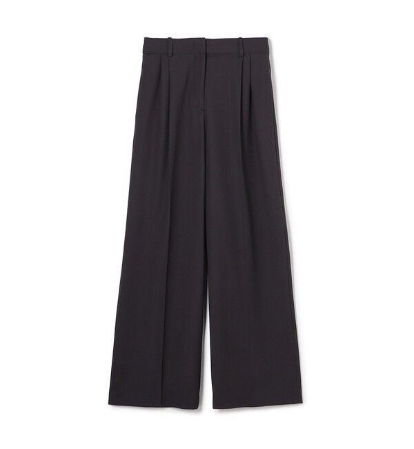 DES PRES「ハイツイストギャバジン 2タックワイドパンツ」|スラックス|17 チャコールグレー