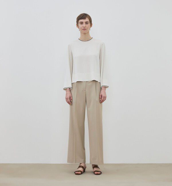 DES PRES「ハイツイストギャバジン 2タックワイドパンツ」|スラックス|