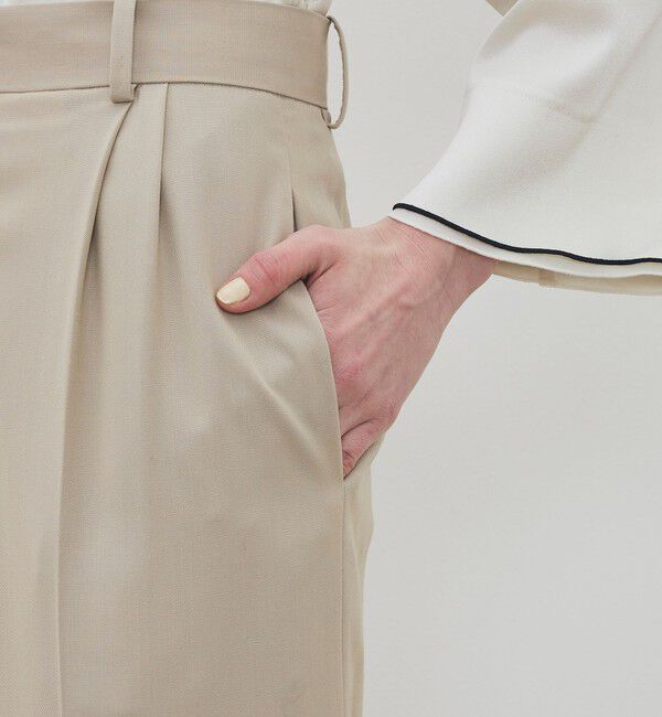 DES PRES「ハイツイストギャバジン 2タックワイドパンツ」|スラックス|