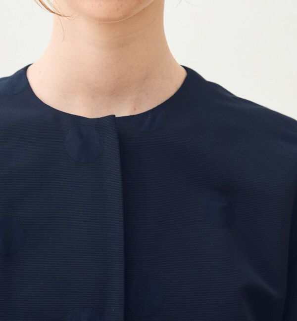 TOMORROWLAND collection「グログランドット ノーカラーコート」|ノーカラーコート|