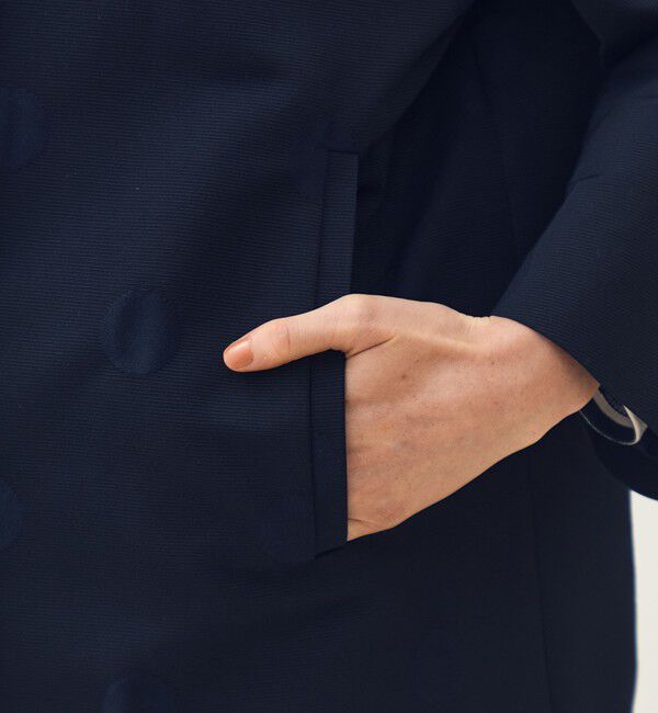 TOMORROWLAND collection「グログランドット ノーカラーコート」|ノーカラーコート|