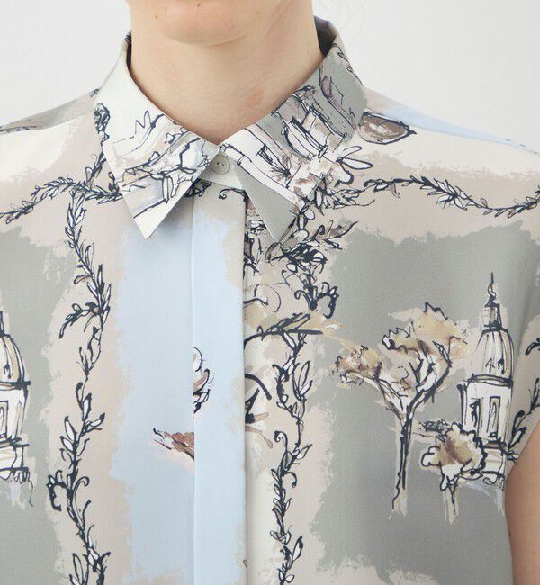 TOMORROWLAND collection「ローマプリント フレンチスリーブブラウス」|シャツ・ブラウス|