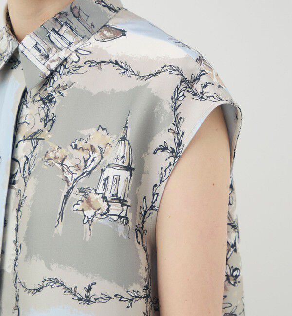 TOMORROWLAND collection「ローマプリント フレンチスリーブブラウス」|シャツ・ブラウス|