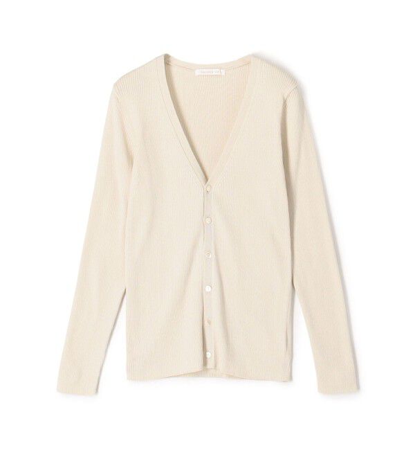 GALERIE VIE「ギザコットンリブ Vネックカーディガン」|カーディガン|41 ライトベージュ