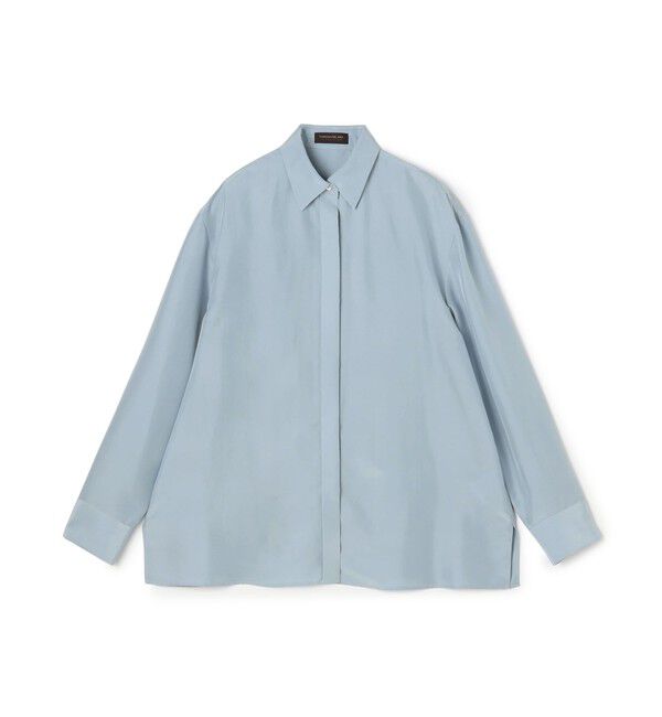 TOMORROWLAND collection「シルクサンドウォッシュ レギュラーカラーブラウス」|シャツ・ブラウス|61 ライトブルー