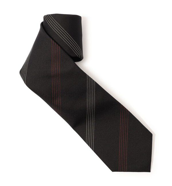 TOMORROWLAND GOODS「TOMORROWLAND シルクジャガード レジメンタルストライプネクタイ」|ネクタイ・蝶ネクタイ|18 ブラック系