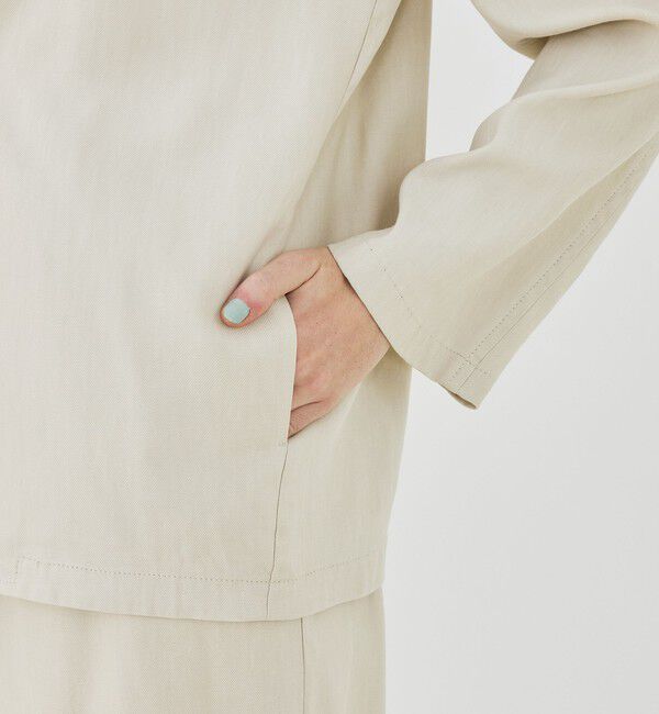 GALERIE VIE「レーヨンリネンストレッチ ドロップショルダージャケット」|テーラードジャケット|