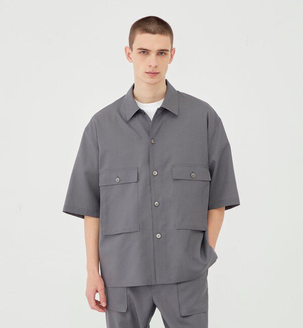 GALERIE VIE「ウォッシャブルトロピカル ハーフスリーブシャツ」|シャツ・ブラウス|