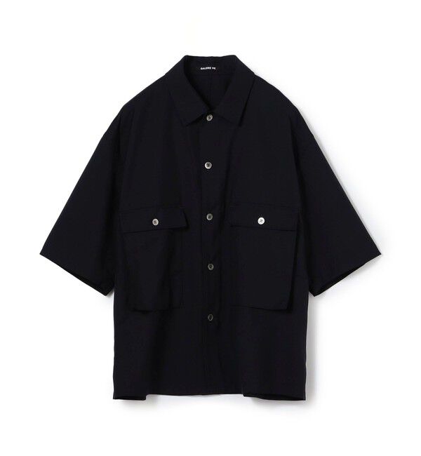 GALERIE VIE「ウォッシャブルトロピカル ハーフスリーブシャツ」|シャツ・ブラウス|69 ネイビー