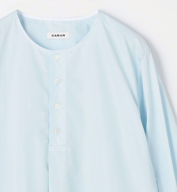 CABaN「クリアコットン ボタンプルオーバーシャツ」|シャツ・ブラウス|