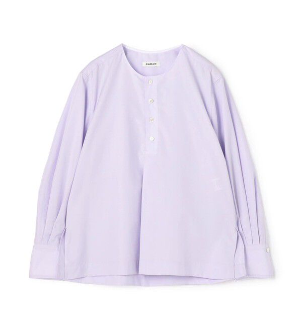 CABaN「クリアコットン ボタンプルオーバーシャツ」|シャツ・ブラウス|71 ライトパープル